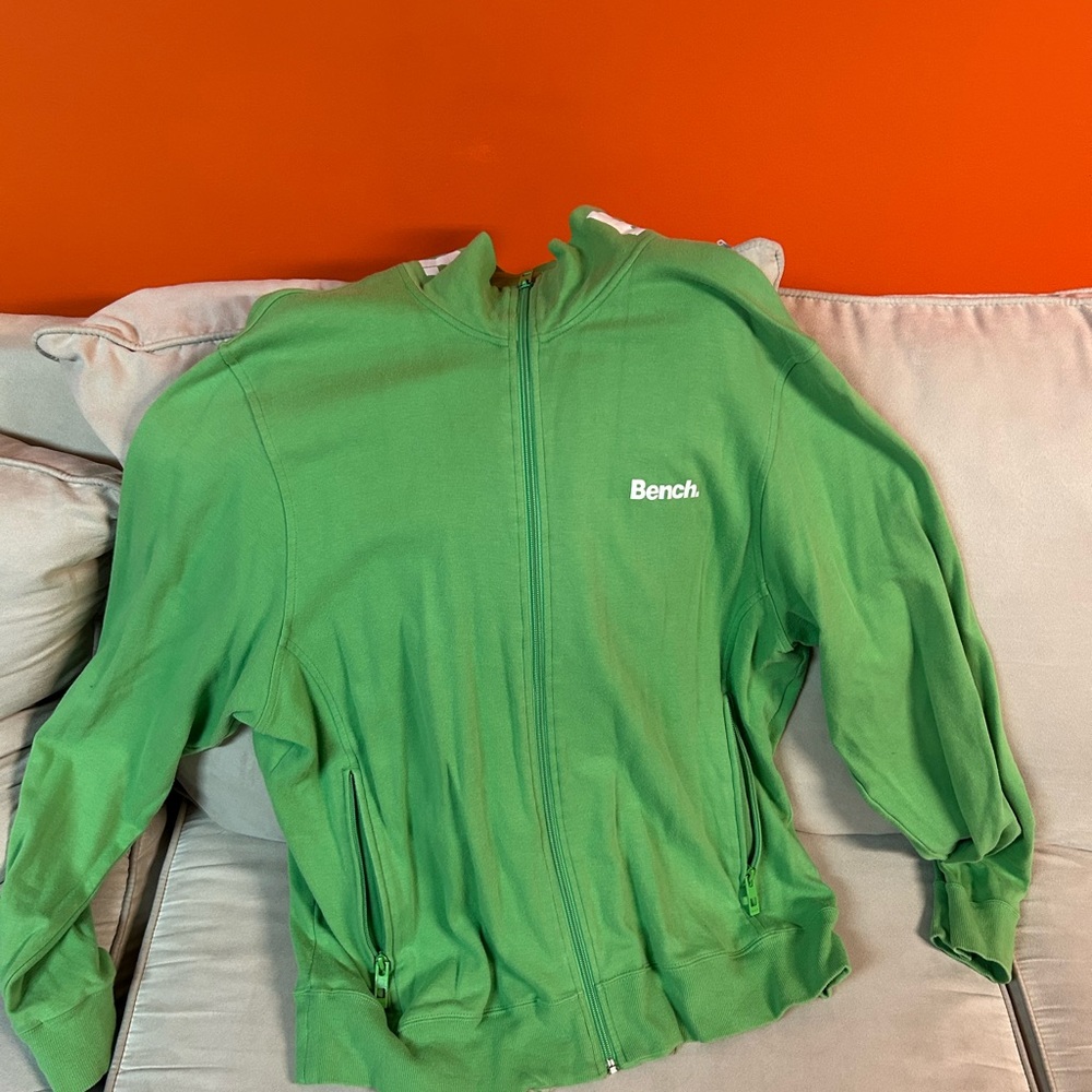 Green Bench Zip-Up Hoodie